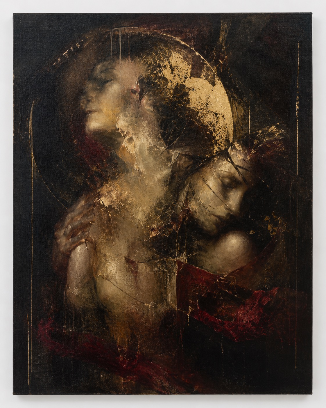 Pietà — oil and gold leaf on canvas